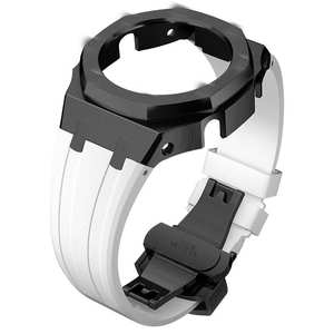 Boîtier en acier inoxydable avec bracelet en caoutchouc noir or argent or rose ensemble pour GA2100 GA2110 pièces de montre <span class=keywords><strong>CASIOak</strong></span> kits mod - Product Image 5