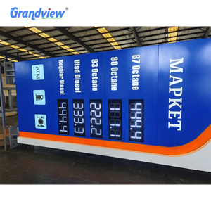 Grandview Factory Station d'essence Publicité Affichage <span class=keywords><strong>de</strong></span> gaz Led Enseigne <span class=keywords><strong>de</strong></span> prix <span class=keywords><strong>de</strong></span> la station-service Enseigne <span class=keywords><strong>de</strong></span> pylône Led avec écran Led - Product Image 4