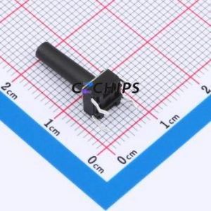 TSA06131-160B332BA Tactile Switch Through hole-4P,6.1x6.1mm Switch Single Pole Single Throw Round Button 1.8N 6.1mm - Product Image 2