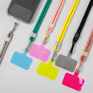 Detachable Universal Nylon Phone Lanyard Strap Card Tether With Patch Marketing Promotional Gift