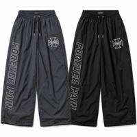 Pantalones Deportivos de Algodón Premium con Bordado Completo Personalizable, Cintura Baja, Corte Ancho, Estilo Casual, Servicio OEM, Ecológicos
