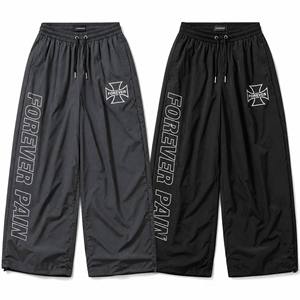 Pantaloni Sportivi in Cotone Premium con Ricamo Personalizzabile, Vita Bassa, Gamba Larga, Stile Casual, Servizio OEM, Eco-Friendly - Product Image 1