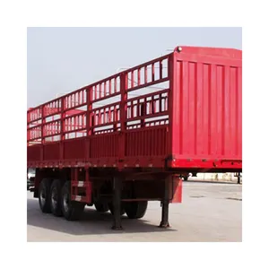 Best Design Cargo Livestock 2 Axle 3Axle Cargo Transport Drop Sidewall Semi Trailer Cargo Trucks Trailers