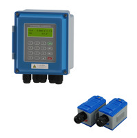 Medidor de Flujo Ultrasónico Inteligente TUF-2000B para Agua y Líquidos, Sensor Ultrasónico Portátil con Abrazadera para Tuberías