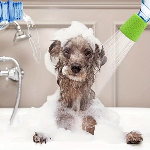 Portable <b>Pet</b> Shower Head Adjustable Silicone <b>Bath</b> Sprayer for Dogs and Cats Gentle Water Flow for Outdoor & Indoor <b>Pet</b> - Product Image 3