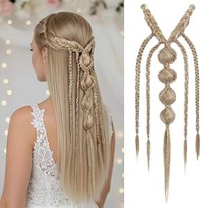 <span class=keywords><strong>Extensiones</strong></span> <span class=keywords><strong>de</strong></span> <span class=keywords><strong>Cabello</strong></span> Trenzado con Clip, Estilo Boho, para Festivales, Princesas, Cosplay, Bodas, para Mujeres - Product Image 1