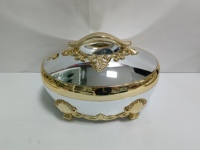 Chauffe-Plats Électroplaqué Épais et Robuste, Ensemble de 3 Pièces (4L, 5L, 6L) pour Buffet Commercial, Idéal Hôtels et Restaurants (Afrique, États-Unis)