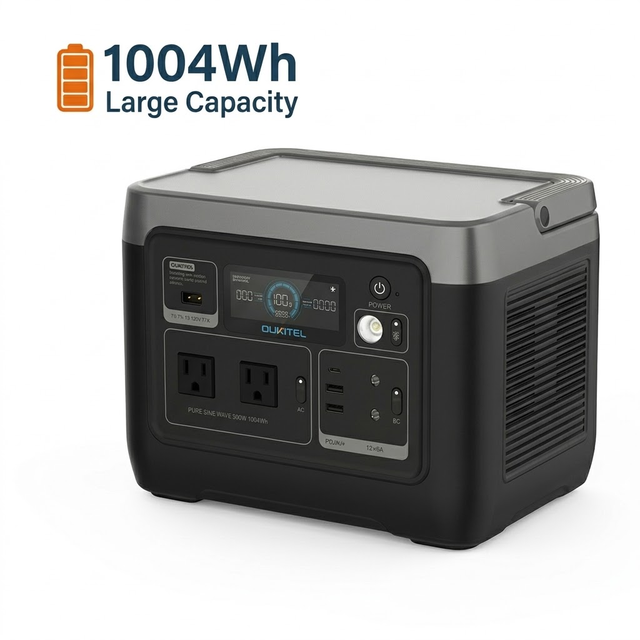 Hot Sale in Nigeria 1004Wh Solar Generator Portable Power Station with Pure Sine Wave Inverter for Household Blackout Camping