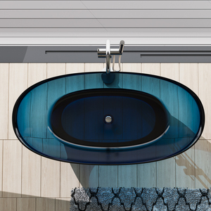 <span class=keywords><strong>Prix</strong></span> d'usine Italie Design Offres Spéciales Résine Pierre Baignoire Transparente Facile À Nettoyer Baignoire Transparente Autoportante Trempage sur Remise - Product Image 1