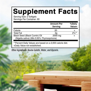 Complément alimentaire <span class=keywords><strong>de</strong></span> haute qualité : Gélules d'huile <span class=keywords><strong>de</strong></span> <span class=keywords><strong>nigelle</strong></span> favorisant un système respiratoire sain et une défense immunitaire toute l'année - Product Image 2