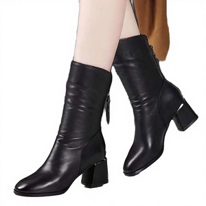 Chaussures d'hiver pour filles Mary Jane à bout ouvert avec boucle, semelle en caoutchouc, dessus en cuir PU - Product Image 1