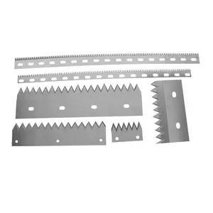 Machine à sceller en forme de T Cutter 160mm Lame de ruban de coupe Machines d'emballage Pièces de dent personnalisées Lames dentelées