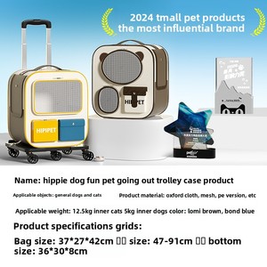 ओस्टेप निर्माता थोक कस्टम ठोस जिपर बंद बड़ी क्षमता पोर्टेबल बिल्ली बैकपैक कुत्ते ट्रॉली बैग पालतू वाहक - Product Image 4