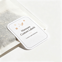 Étiquettes personnalisées Haoxuan pour échantillons de thé, autocollants imprimés en papier synthétique mat pour petits emballages de thé