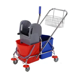 Seau essoreur 25l facile chariots d'entretien ménager en plastique mini vadrouille seau de nettoyage et vadrouille chariot double seau