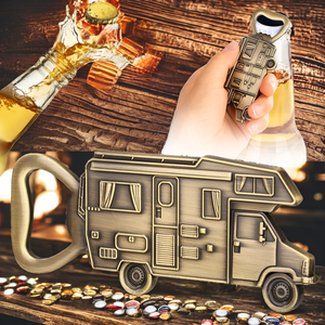 Décapsuleur vintage en alliage de zinc pour camping-car, ouvre-bouteille pour camping-car, cadeau pour les amateurs de camping et les propriétaires de VR, pour les amateurs de bière - Product Image 2