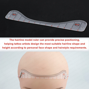 Kits de pochoirs et règles de traçage de la ligne capillaire pour la micropigmentation, pour hommes et femmes, outil de cartographie de précision pour la conception de la ligne capillaire et le SMP - Product Image 5