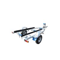 Remorque porte-bateau bateau en aluminium avec moteur et remorque