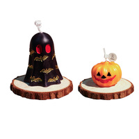 Bougie d'aromathérapie artisanale personnalisée en forme de citrouille fantôme peinte pour Halloween, cadeau atmosphérique, décorations événementielles