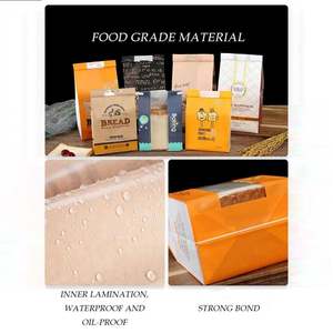 Nouveau produit Emballage en papier kraft Emballage jetable pour pain Sac à pain Boîte d'emballage pour gâteaux avec fenêtre transparente - Product Image 3