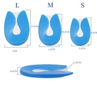 Chine pas cher semelles de chaussures en forme de U augmentation de la hauteur soins des pieds soulagement de la douleur collant talon tasses gel talon coussinets