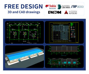 Taller de almacén de estructura de acero prediseñado HBSI Diseño 3D Edificio de metal según el estándar ASTM - Product Image 6