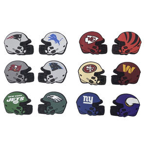 Nouveau casque d'équipe de football personnalisé en silicone, perles focales, breloques sportives, casque NFL design pour stylo à perles, fabrication de bijoux DIY - Product Image 5