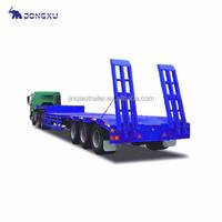 80 tonnes étape pont 13M Lowboy Lowbed bas lit garçon machines semi-remorque pelle utilitaire camion remorques