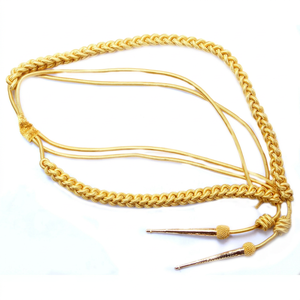 Factory Eco-friendly Bullion Wire <b>Gold</b> Gilt Aiguillette Ceremonial Uniform Accessories <b>Dress</b> Cord Fourragere Silk Cotton Export - Product Image 1