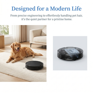 Smart WiFi Robot Vacuum <b>Cleaner</b>, App-Controlled, 120Min Runtime for Hard <b>Floors</b> & Pet Hair - Product Image 5