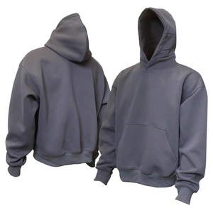 Custom Logo Design Solid Heavyweight Cotton Polyester Hooded Sweatshirt for Men Oversized <strong>Blank</strong> Cropped <strong>Boxy</strong> Fit Men <strong>Hoodie</strong> - Product Image 3