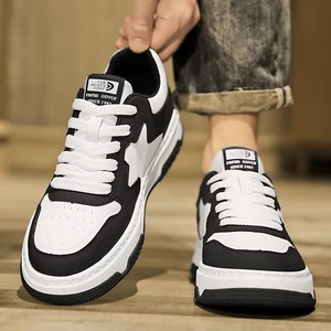 Nouvelles baskets décontractées à lacets en caoutchouc pour hommes, design de marque personnalisé, style urbain, coupe basse, pour le skateboard - Product Image 1