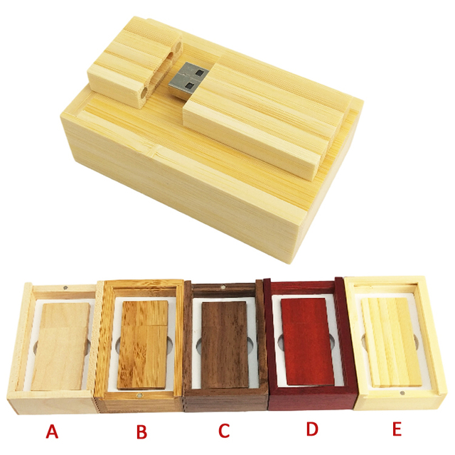 Wedding Anniversary Gift Personalised Flash Drive Rectangle Wooden Usb Flash Disk 2.0 16GB 32GB 64 GB Wood Flash Memory