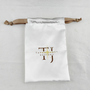 Bolsas de Terciopelo con Cordón, Blancas, de Lujo, con Logotipo Personalizado, Ecológicas, de Seda y Satén, para Joyería - Product Image 2