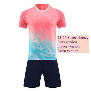 OEM 2025 2026 Custom Herren Fußball bekleidung Sets Lightweight 24 25 Football Jersey Mesh Automat isiertes Schneiden Schnellt rockn endes 100% Polyester - Product Image 1