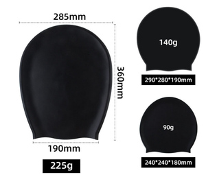 หมวกว่ายน้ำซิลิโคนสำหรับผู้ใหญ่ทุกเพศ, ที่คลุมสระว่ายน้ำกันลื่นสำหรับผม<span class=keywords><strong>สั้น</strong></span><span class=keywords><strong>ยาว</strong></span>กันน้ำอุปกรณ์ยืดหยุ่นสำหรับกีฬาฤดูร้อนของเด็ก - Product Image 3