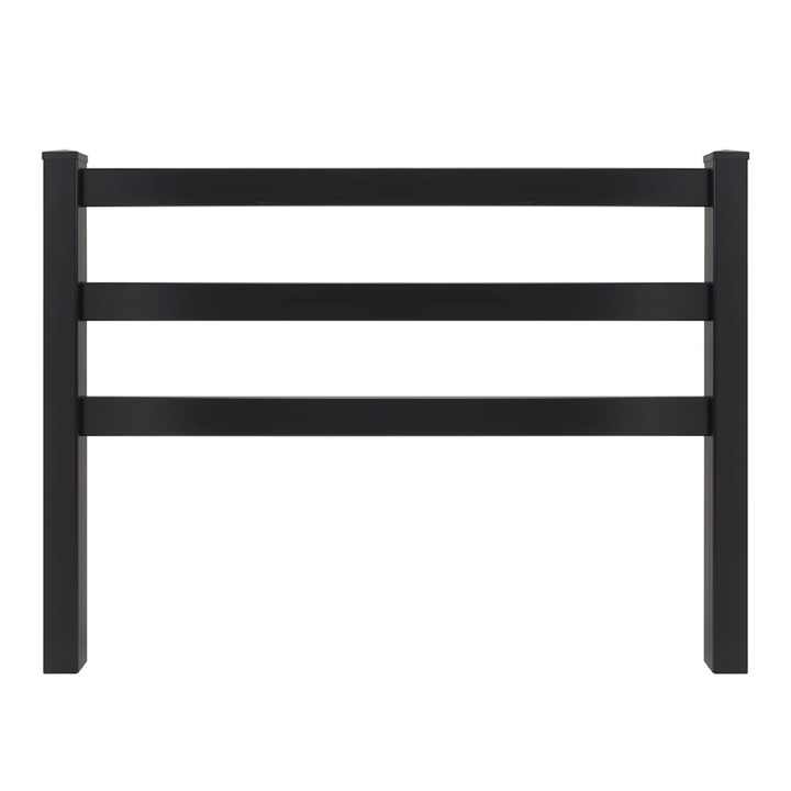 Custom Heavy Duty Livestock PVC Plastic Black Cattle Cow Sheep Horse 3 Rails Fence Panel Post in Ground
