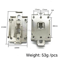 Klem klip rel DIN Relay fase tunggal SSR 35MM DIN Relay keadaan padat tetap tanpa sekrup