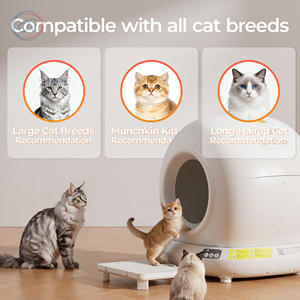 Vente en gros d'usine Bac à litière automatique pour chat OEM Bac à litière électrique autonettoyant avec contrôle par application Protection de sécurité améliorée - Product Image 5