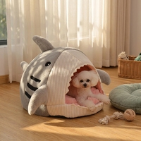 Niche Chaude Fermée pour Chatons, Nid Portable pour Animaux, Panier Mignon pour Chat, Tente-Coussin pour Petits Chiens et Chats