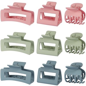 Juego de Pinzas para el Cabello Más Vendidas, Pinzas Rectangulares Mate Antideslizantes para la Parte Trasera de la Cabeza, Accesorios de Moda para el Cabello - Product Image 3