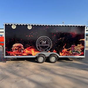 รถพ่วงขายอาหารเคลื่อนที่แบบเร็วสะดวกสบาย ปี 2025 ผู้นำเข้ารถพ่วงขายอาหารเคลื่อนที่ ครัวเคลื่อนที่ ร้านอาหารเคลื่อนที่ - Product Image 3