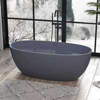 Baignoire Spa Moderne en Acrylique avec Jets de Massage et Lumières LED, Autoportante pour Utilisation Intérieure (Massage par Jets d'Air)