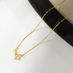 Collar deportivo para mujer con cadena <span class=keywords><strong>Chopin</strong></span> electrochapada de color perla, espaciador de caja, cuentas, hebilla M, cadena de serpiente y girasol - Product Image 3