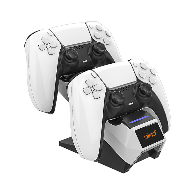 Dual Charge Stand Charging Station Game Accessories with Adapter for Two Dual Sense for PS5 Controllers