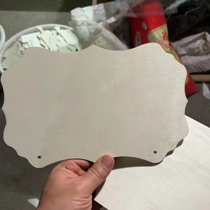 <b>Wooden</b> Unfinished Rectangular Hanging Plaque For Art Display Handicraft DIY Project - Product Image 5
