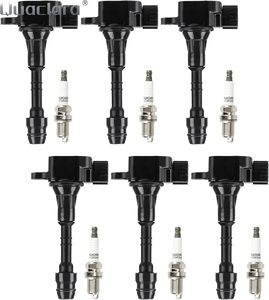 6x Bobines d'allumage en cuivre, bougie d'allumage 3.5 V6 pour Murano Maxima Altima Quest Xterra <span class=keywords><strong>Qashqai</strong></span> 2002-2008 22448-8J115 224488J111 - Product Image 2