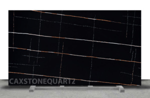 Yunfu nhà máy Bán buôn giá nhân tạo làm bằng đá cẩm thạch cái nhìn calacatta Đen Quartz đá slab cho nhà bếp đảo - Product Image 4
