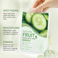 Masque facial en feuille au sérum naturel de concombre 25ml – Atténue les taches, hydrate, raffermit – Acide hyaluronique, Niacinamide, Vitamine C