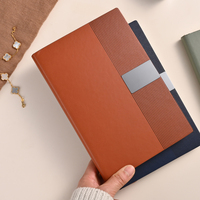 Nuevo Cuaderno Personalizable Minimalista de Cuero PU, Encuadernado con Hilo, Margen Estrecho, Tapa Blanda, para Oficinistas